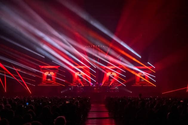 Christopher von Deylen aka Schiller during the opening concert of EUPHORIA In Surround Sound The Arena Tour 2026 on May 9, 2026 at the QUARTERBACK Immobilien ARENA in Leipzig The current tour presents the new album Euphoria with an immersive light and surround show Schiller 2026