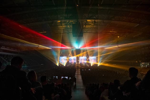 Christopher von Deylen aka Schiller during the opening concert of EUPHORIA In Surround Sound The Arena Tour 2026 on May 9, 2026 at the QUARTERBACK Immobilien ARENA in Leipzig The current tour presents the new album Euphoria with an immersive light and surround show Schiller 2026