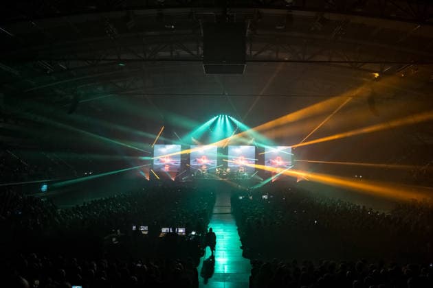 Christopher von Deylen aka Schiller during the opening concert of EUPHORIA In Surround Sound The Arena Tour 2026 on May 9, 2026 at the QUARTERBACK Immobilien ARENA in Leipzig The current tour presents the new album Euphoria with an immersive light and surround show Schiller 2026
