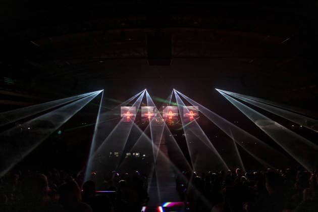 Christopher von Deylen aka Schiller during the opening concert of EUPHORIA In Surround Sound The Arena Tour 2026 on May 9, 2026 at the QUARTERBACK Immobilien ARENA in Leipzig The current tour presents the new album Euphoria with an immersive light and surround show Schiller 2026