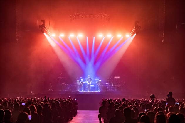 Christopher von Deylen aka Schiller during the opening concert of EUPHORIA In Surround Sound The Arena Tour 2026 on May 9, 2026 at the QUARTERBACK Immobilien ARENA in Leipzig The current tour presents the new album Euphoria with an immersive light and surround show Schiller 2026