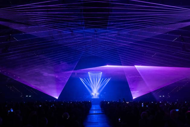 Christopher von Deylen aka Schiller during the opening concert of EUPHORIA In Surround Sound The Arena Tour 2026 on May 9, 2026 at the QUARTERBACK Immobilien ARENA in Leipzig The current tour presents the new album Euphoria with an immersive light and surround show Schiller 2026
