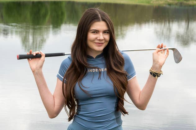 ABB PROMIGOLF Klaudia Giez as guest at the first charity celebrity AM golf tournament for the benefit of Kinderwohl Berlin and Geka e V at the Golf und Country Club am Motzener See in Mittenwalde Brandenburg on 09 05 2026 Brandenburg Germany