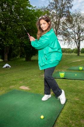 ABB PROMIGOLF Rebecca Immanuel Actress as guest at the first Charity Promi AM Golf Tournament for the benefit of Kinderwohl Berlin and Geka e V at the Golf and Country Club am Motzener See in Mittenwalde Brandenburg on 09 05 2026 Brandenburg Germany