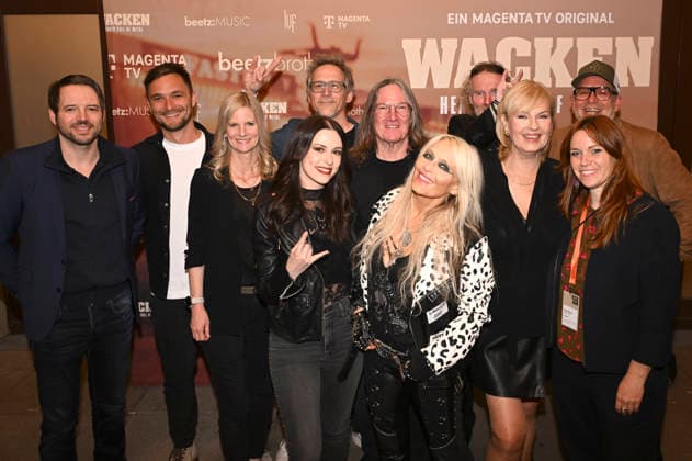Daniel Guhl, guest, Dorothea Jacob, Jennifer Haben, guest, Thomas Jensen, Doro Pesch, Holger Hübner, Cordula Kablitz Post, Adele Kohout and Christian Beetz at the premiere of the Magenta TV documentary Wacken Hearts Full of Metal at the DOK fest München 2026 in the Deutsches Theater Munich, 09 05 2026 Foto:xR.xHeinex xFuturexImagex wacken_6507