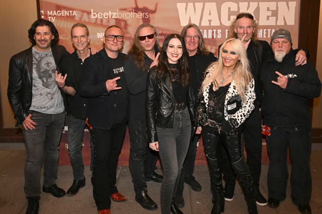 Jennifer Haben and Doro Pesch with the band Skyline at the premiere of the Magenta TV documentary Wacken Hearts Full of Metal at the DOK fest München 2026 in the Deutsches Theater Munich, 09 05 2026 Foto:xR.xHeinex xFuturexImagex wacken_6514