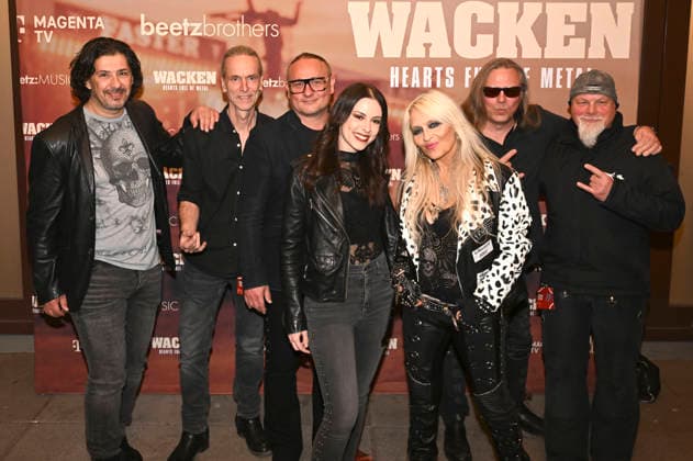 Jennifer Haben and Doro Pesch with the band Skyline at the premiere of the Magenta TV documentary Wacken Hearts Full of Metal at the DOK fest München 2026 in the Deutsches Theater Munich, 09 05 2026 Foto:xR.xHeinex xFuturexImagex wacken_6515