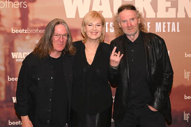 Thomas Jensen, Cordula Kablitz Post and Holger Hübner at the premiere of the Magenta TV documentary Wacken Hearts Full of Metal at the DOK fest München 2026 in the Deutsches Theater Munich, 09 05 2026 Foto:xR.xHeinex xFuturexImagex wacken_6520