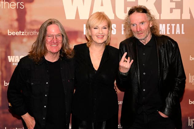 Thomas Jensen, Cordula Kablitz Post and Holger Hübner at the premiere of the Magenta TV documentary Wacken Hearts Full of Metal at the DOK fest München 2026 in the Deutsches Theater Munich, 09 05 2026 Foto:xR.xHeinex xFuturexImagex wacken_6521