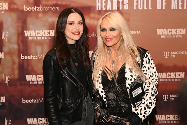 Jennifer Haben and Doro Pesch at the premiere of the Magenta TV documentary Wacken Hearts Full of Metal at the DOK fest München 2026 in the Deutsches Theater Munich, 09 05 2026 Foto:xR.xHeinex xFuturexImagex wacken_6525