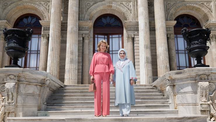 Queen Mathilde of Belgium and Turkish First Lady Emine Erdogan meet in Istanbul, on the first day of a Belgian economic mission to Turkey, on Sunday 10 May 2026. The Queen of the Belgians is visiting Turkey from 10 to 14 May.  POOLxBENOITxDOPPAGNE 173395443