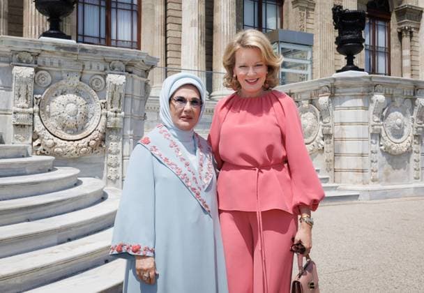 Turkish First Lady Emine Erdogan and Queen Mathilde of Belgium meet in Istanbul, on the first day of a Belgian economic mission to Turkey, on Sunday 10 May 2026. The Queen of the Belgians is visiting Turkey from 10 to 14 May.  POOLxBENOITxDOPPAGNE 173395825
