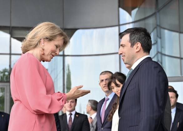 Belgian Queen Mathilde in Istanbul ISTANBUL, TURKIYE - MAY 10: Belgian Queen Mathilde (L) is welcomed by Baykar Board Chairman, Selcuk Bayraktar (R) at the Ozdemir Bayraktar National Technology Center as part of an Economic Mission in Istanbul, Turkiye, on May 10, 2026. Elif Ozturk Anadolu Istanbul Turkey. Editorial use only. Please get in touch for any other usage.  Copyright: x2026xAnadoluxElifxOzturkx