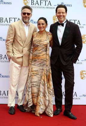 The 2026 BAFTA Television Awards in London. Seth Rogen, Chase Sui Wonders and Ike Barinholtz attend the 2026 BAFTA Television Awards at the Royal Festival Hall in London, England. London Royal Festival Hall UK Copyright: xFredxDuvalx
