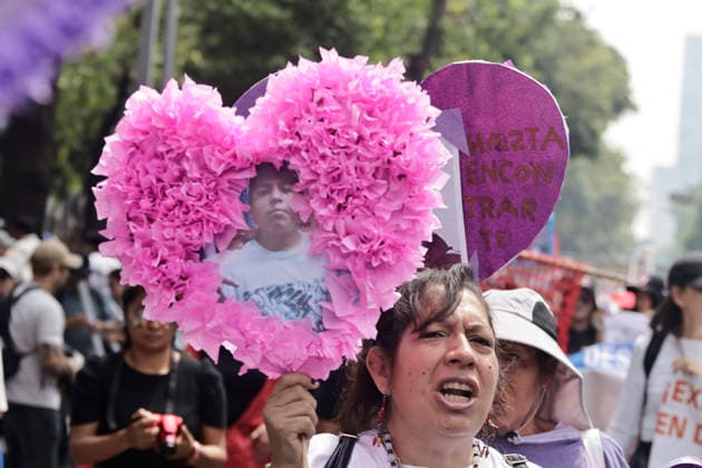 May 10, 2026, Mexico City, Cdmx, Mexico: Thousands of mothers of victims of enforced and collective disappearances from across Mexico marched along Paseo de la Reforma Avenue toward the Angel of Independence monument to demand answers from Claudia Sheinbaum s government regarding the lack of progress in finding their children. They stated that the resources used to accommodate tourists for the 2026 FIFA World Cup should be used to search for the more than 133,000 victims of this crime. The mothers of the disappeared demanded that the government accept international aid due to the crisis the country faces as a result of the ongoing crime, the failure to find those responsible, the lack of searches for their children, and the failure to prior - ZUMAp204 20260510_zip_p204_054 Copyright: xJosuexPerezx