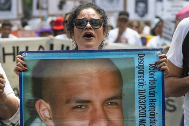 May 10, 2026, Mexico City, Mexico: On Mothers Day, collectives of searching mothers and relatives of missing persons took part in the XIV National Dignity March: Mothers Searching for their Sons, Daughters, Truth and Justice, in Mexico City. The march moved from the Monument to the Mother to the Angel of Independence, where participants demanded answers for missing persons while also protesting against the staging of the 2026 FIFA World Cup amid the countrys disappearance crisis. Mexico City Mexico - ZUMAl178 20260510_znp_l178_037 Copyright: xCristianxLeyvax