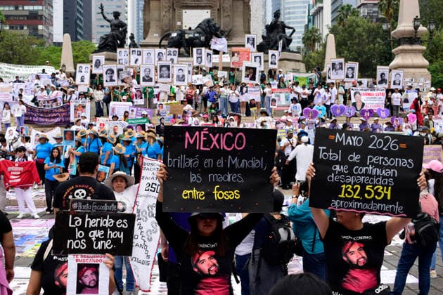 Mothers Demand Justice For Their Missing Relatives On a Mother s Day Demonstration Hundreds of people take part during a Mother s Day demonstration, demanding justice for their missing relatives. on May 10, 2026 in Mexico City, Mexico. (Photo by Luis Barron Eyepix Group) Copyright: xLuisxBarronx xEyepixxGroupx LB_10052026_183619