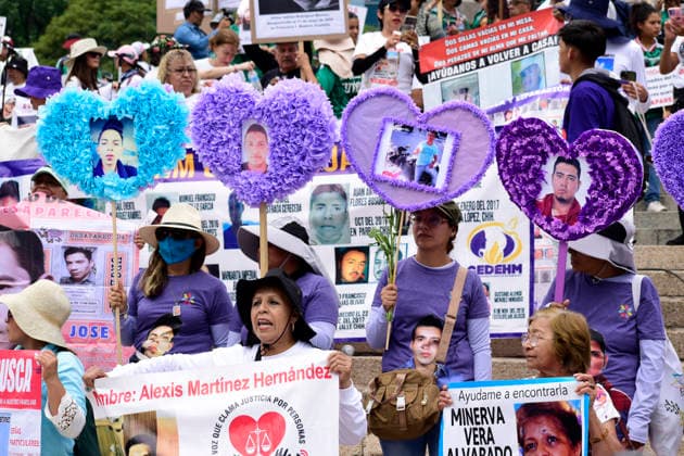 Mothers Demand Justice For Their Missing Relatives On a Mother s Day Demonstration Woman hold portraits of their missing relatives during a Mother s Day demonstration, demanding justice for their missing relatives. on May 10, 2026 in Mexico City, Mexico. (Photo by Luis Barron Eyepix Group) Copyright: xLuisxBarronx xEyepixxGroupx LB_10052026_183617