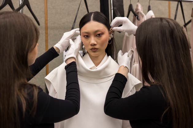 AUSTRALIAN FASHION WEEK, Models prepare backstage ahead of the Toni Maticevski Runway Show during AFC Australian Fashion Week at the Collider, in Sydney, Monday, May 11, 2026. ( NO ARCHIVING SYDNEY NEW SOUTH WALES AUSTRALIA  Copyright: xANNAxKUCERAx 20260511129879724109
