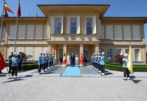 Turkish President Recep Tayyip Erdogan ISTANBUL, TURKIYE - MAY 11: (----EDITORIAL USE ONLY - MANDATORY CREDIT - TURKISH PRESIDENCY MUSTAFA KAMACI HANDOUT - NO MARKETING NO ADVERTISING CAMPAIGNS - DISTRIBUTED AS A SERVICE TO CLIENTS----) Turkish President Recep Tayyip Erdogan and Turkish First Lady Emine Erdogan meet with Queen Mathilde of Belgium at Dolmabahce Palace in Istanbul, Turkiye, on May 11, 2026. TUR Presidency Mustafa Kamaci Anadolu Istanbul Turkey. Editorial use only. Please get in touch for any other usage.  Copyright: x2026xAnadoluxTURxPresidencyx xMustafaxKamacix