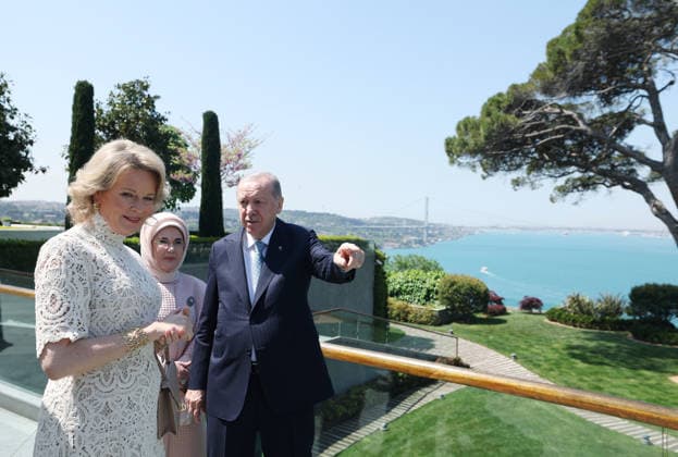 Turkish President Recep Tayyip Erdogan ISTANBUL, TURKIYE - MAY 11: (----EDITORIAL USE ONLY - MANDATORY CREDIT - TURKISH PRESIDENCY MUSTAFA KAMACI HANDOUT - NO MARKETING NO ADVERTISING CAMPAIGNS - DISTRIBUTED AS A SERVICE TO CLIENTS----) Turkish President Recep Tayyip Erdogan and Turkish First Lady Emine Erdogan meet with Queen Mathilde of Belgium at Dolmabahce Palace in Istanbul, Turkiye, on May 11, 2026. TUR Presidency Mustafa Kamaci Anadolu Istanbul Turkey. Editorial use only. Please get in touch for any other usage.  Copyright: x2026xAnadoluxTURxPresidencyx xMustafaxKamacix