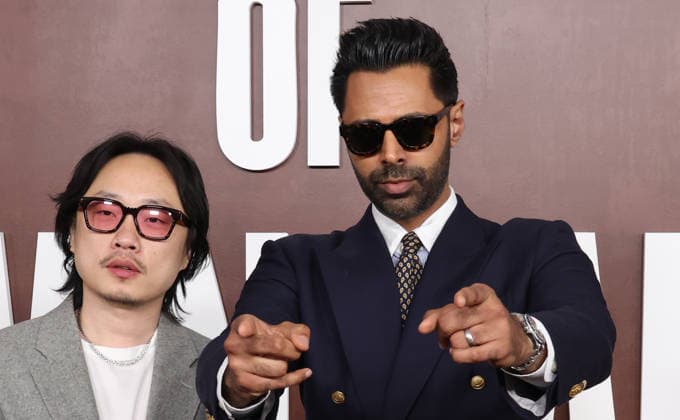 The Roast Of Kevin Hart Red Carpet At Netflix Is A Joke Fest Los Angeles CA May 10: Jimmy O. Yang, Hasan Minhaj at The Roast Of Kevin Hart Red Carpet At Netflix Is A Joke Fest held at The Kia Forum in Los Angeles, CA. on May 10, 2026 Credit: AdMedia Los Angeles CA United States EDITORIAL USE ONLY  Copyright: xx ADx admphotostwo988158