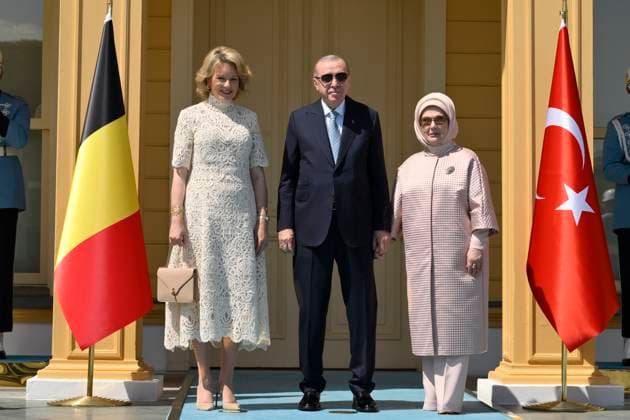 Queen Mathilde Attends 2026 Turkey Economic Mission ISTANBUL, TURKEY - MAY 11: Queen Mathilde of Belgium pictured meeting with President Erdogan and the First Lady during the Belgian Economic Mission to the Republic of Turkey, on May 11, 2026 in Istanbul, Turkey, 11 05 2026 Istanbul Turkey  Copyright: xPhilipxReynaersx