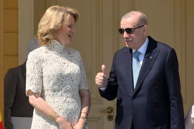 Queen Mathilde Attends 2026 Turkey Economic Mission ISTANBUL, TURKEY - MAY 11: Queen Mathilde of Belgium pictured meeting with President Erdogan and the First Lady during the Belgian Economic Mission to the Republic of Turkey, on May 11, 2026 in Istanbul, Turkey, 11 05 2026 Istanbul Turkey  Copyright: xPhilipxReynaersx