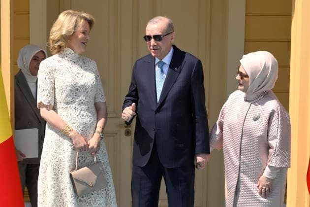 Queen Mathilde Attends 2026 Turkey Economic Mission ISTANBUL, TURKEY - MAY 11: Queen Mathilde of Belgium pictured meeting with President Erdogan and the First Lady during the Belgian Economic Mission to the Republic of Turkey, on May 11, 2026 in Istanbul, Turkey, 11 05 2026 Istanbul Turkey  Copyright: xPhilipxReynaersx
