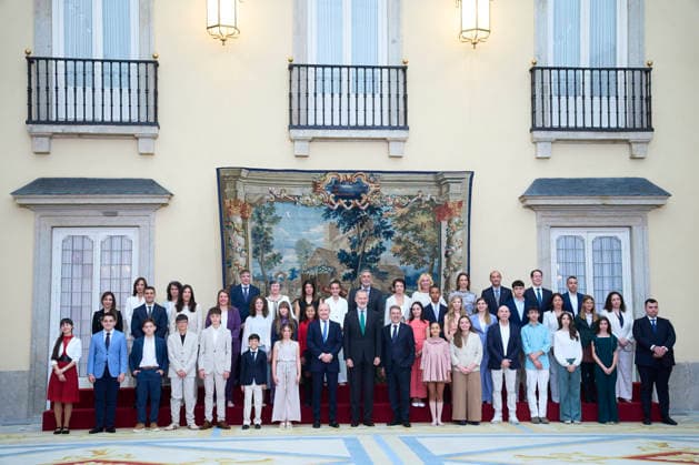 May 11, 2026, Madrid, Madrid, Spain: King Felipe VI of Spain attends an audience with the winners of the 44th edition of the School Competition What is a King to you? at El Pardo Royal Palace on May 11, 2026 in Madrid, Spain Madrid Spain  - ZUMAg15_ 20260511_zaf_g15_006 Copyright: xJackxAbuinx