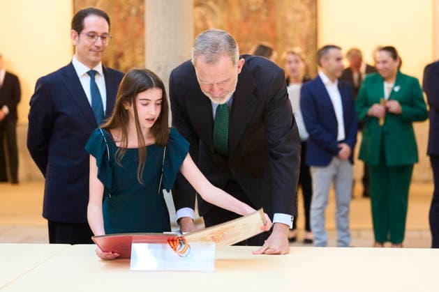 May 11, 2026, Madrid, Madrid, Spain: King Felipe VI of Spain attends an audience with the winners of the 44th edition of the School Competition What is a King to you? at El Pardo Royal Palace on May 11, 2026 in Madrid, Spain Madrid Spain  - ZUMAg15_ 20260511_zaf_g15_018 Copyright: xJackxAbuinx