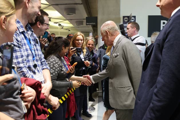 May 11, 2026, London, London, UK: London, UK. King Charles III arrives at Guy s Hospital in central London to mark its 300th anniversary and visit the hospitalÃ¢â‚¬â ¢s cancer centre. During the visit, King Charles heard from doctors and researchers about their work using AI and robotics to treat patients and was shown a demonstration of a robot-assisted surgical system. In the Chemotherapy Village, the King spoke with patients receiving cancer treatment under the care of the hospital before unveiling a plaque to commemorate the visit and mark the hospitalÃ¢â‚¬â ¢s 300th anniversary. London UK  - ZUMAl94_ 20260511_zaf_l94_008 Copyright: xDinendraxHariax
