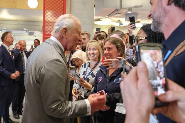 May 11, 2026, London, London, UK: London, UK. King Charles III arrives at Guy s Hospital in central London to mark its 300th anniversary and visit the hospitalÃ¢â‚¬â ¢s cancer centre. During the visit, King Charles heard from doctors and researchers about their work using AI and robotics to treat patients and was shown a demonstration of a robot-assisted surgical system. In the Chemotherapy Village, the King spoke with patients receiving cancer treatment under the care of the hospital before unveiling a plaque to commemorate the visit and mark the hospitalÃ¢â‚¬â ¢s 300th anniversary. London UK  - ZUMAl94_ 20260511_zaf_l94_012 Copyright: xDinendraxHariax