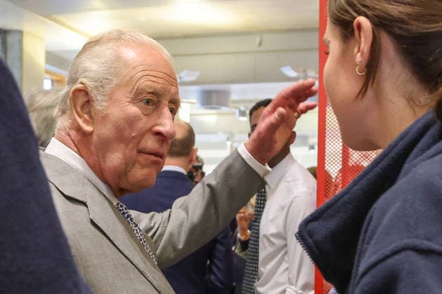 May 11, 2026, London, London, UK: London, UK. King Charles III arrives at Guy s Hospital in central London to mark its 300th anniversary and visit the hospitalÃ¢â‚¬â ¢s cancer centre. During the visit, King Charles heard from doctors and researchers about their work using AI and robotics to treat patients and was shown a demonstration of a robot-assisted surgical system. In the Chemotherapy Village, the King spoke with patients receiving cancer treatment under the care of the hospital before unveiling a plaque to commemorate the visit and mark the hospitalÃ¢â‚¬â ¢s 300th anniversary. London UK  - ZUMAl94_ 20260511_zaf_l94_014 Copyright: xDinendraxHariax