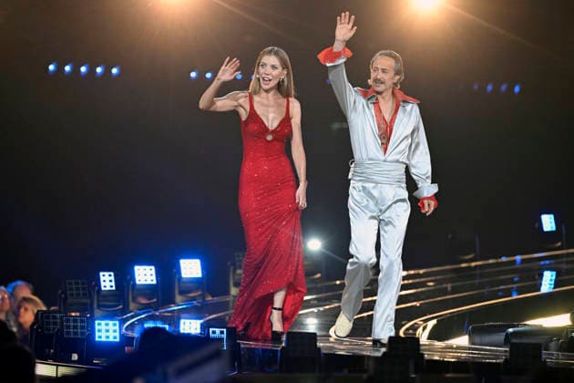 VIENNA, AUSTRIA 20260511 Hosts Victoria Swarovski and Michael Ostrowski during the second rehearsal for semi-final 1 of the 70th Eurovision Song Contest (ESC) at the Wiener Stadthalle in Vienna, Austria, Monday, May 11, 2026. WIEN AUSTRIA x10070x *** VIENNA, AUSTRIA 20260511 Hosts Victoria Swarovski and Michael Ostrowski during the second rehearsal for semi final 1 of the 70th Eurovision Song Contest ESC at the Wiener Stadthalle in Vienna, Austria, Monday, May 11, 2026 WIEN AUSTRIA x10070x  Copyright: xJessicaxGow TTx EUROVISION 2026 REHEARSAL SEMI-FINAL 1 39eZIZIZHd0