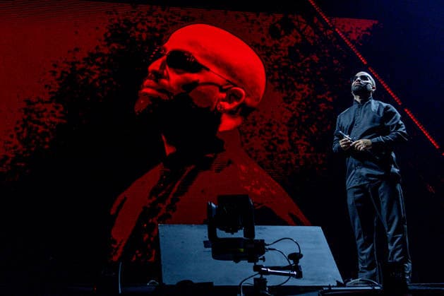 Arcangel concert at the Movistar Arena The American artist Arcangel during a performance at the Movistar Arena, on May 11, 2026, in Madrid Spain The concert is part of his world tour La 8va Maravilla World Tour 20 Aniversario, with which he celebrates two decades of career as one of the great icons of reggaeton and Latin trap Espana  Copyright: xRicardoxRubiox 7516279