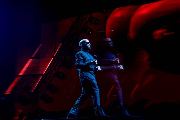 Arcangel concert at the Movistar Arena The American artist Arcangel during a performance at the Movistar Arena, on May 11, 2026, in Madrid Spain The concert is part of his world tour La 8va Maravilla World Tour 20 Aniversario, with which he celebrates two decades of career as one of the great icons of reggaeton and Latin trap Espana  Copyright: xRicardoxRubiox 7516280