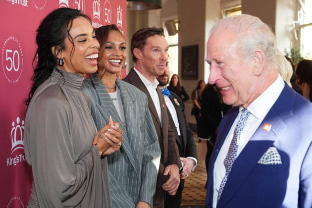 King Charles and Queen Camilla attend A King s Trust Celebration King Charles meets Rochelle Humes and Alesha Dixon as he attends A King s Trust Celebration to mark the 50th anniversary of the charity. The King s Trust, formerly known as The Prince s Trust, helps those from disadvantaged communities, at the Royal Albert Hall, London, UK, on the 11th May 2026. Picture by Aaron Chown WPA-Pool London Royal Albert Hall London United Kingdom  WHA-0817