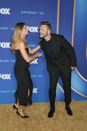 2026 FOX Upfront held at 151 West 55th Street Featuring: Erin Andrews, Joel McHale Where: New York, New York, United States When: 11 May 2026 Credit: Jennifer Graylock INSTARimages EDITORIAL USE ONLY. NOT FOR USE BY NEWSPAPERS BASED IN THE UK. Copyright: xx instar55681633