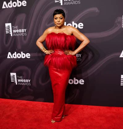 Taraji P. Henson arrives on the red carpet at the 30th Annual Webby Awards at Cipriani Wall Street on Monday, May 11, 2026 in New York City.  NYP20260511207 JOHNxANGELILLO