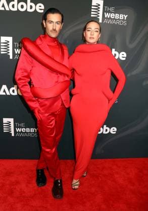 May 11, 2026, New York, New York, USA: French born internet personality YOUNG EMPERORS ISABELLE CHAPUT and NELSON TIBERGHIEN seen during the red carpet arrivals for the 30th Annual Webby Awards held at Cipriani Wall Street. New York USA  - ZUMAk03_ 20260511_zaf_k03_012 Copyright: xNancyxKaszermanx