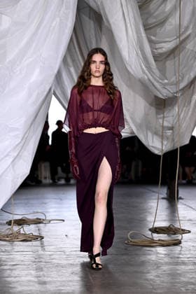 AUSTRALIAN FASHION WEEK, A model walks the runway wearing creations by Australian designer Bianca Spender, during Australian Fashion Week in Sydney, Tuesday, May 12, 2026. ( NO ARCHIVING SYDNEY NEW SOUTH WALES AUSTRALIA  Copyright: xDANxHIMBRECHTSx 20260512147223998215
