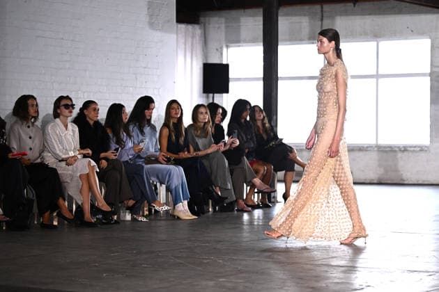 AUSTRALIAN FASHION WEEK, A model walks the runway wearing creations by Australian designer Bianca Spender, during Australian Fashion Week in Sydney, Tuesday, May 12, 2026. ( NO ARCHIVING SYDNEY NEW SOUTH WALES AUSTRALIA  Copyright: xDANxHIMBRECHTSx 20260512163583535213