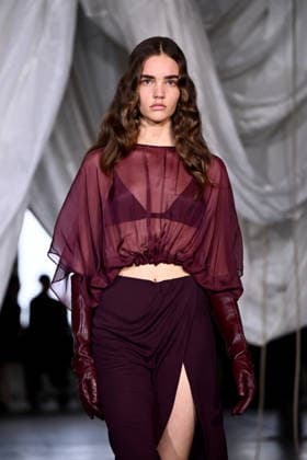 AUSTRALIAN FASHION WEEK, A model walks the runway wearing creations by Australian designer Bianca Spender, during Australian Fashion Week in Sydney, Tuesday, May 12, 2026. ( NO ARCHIVING SYDNEY NEW SOUTH WALES AUSTRALIA  Copyright: xDANxHIMBRECHTSx 20260512194536706450