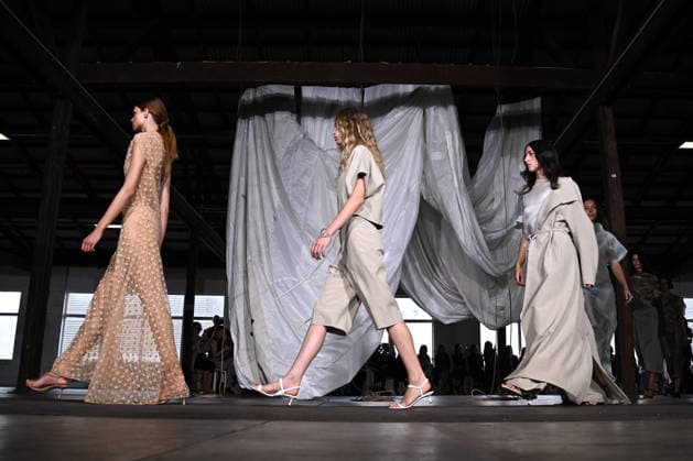 AUSTRALIAN FASHION WEEK, Models walk the runway wearing creations by Australian designer Bianca Spender, during Australian Fashion Week in Sydney, Tuesday, May 12, 2026. ( NO ARCHIVING SYDNEY NEW SOUTH WALES AUSTRALIA  Copyright: xDANxHIMBRECHTSx 20260512151660864061