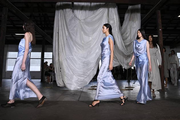 AUSTRALIAN FASHION WEEK, Models walk the runway wearing creations by Australian designer Bianca Spender, during Australian Fashion Week in Sydney, Tuesday, May 12, 2026. ( NO ARCHIVING SYDNEY NEW SOUTH WALES AUSTRALIA  Copyright: xDANxHIMBRECHTSx 20260512194449846447