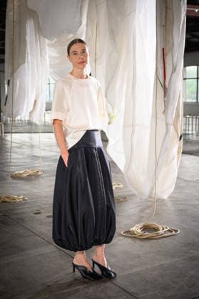 AUSTRALIAN FASHION WEEK, Australian designer Bianca Spender poses for a photograph ahead of her runway show, during Australian Fashion Week in Sydney, Tuesday, May 12, 2026. ( NO ARCHIVING SYDNEY NEW SOUTH WALES AUSTRALIA  Copyright: xDANxHIMBRECHTSx 20260512115284734037