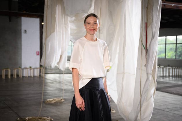 AUSTRALIAN FASHION WEEK, Australian designer Bianca Spender poses for a photograph ahead of her runway show, during Australian Fashion Week in Sydney, Tuesday, May 12, 2026. ( NO ARCHIVING SYDNEY NEW SOUTH WALES AUSTRALIA  Copyright: xDANxHIMBRECHTSx 20260512140302615428