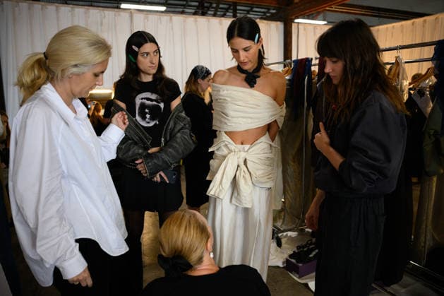 AUSTRALIAN FASHION WEEK, Models prepare backstage ahead of the runway show by Australian designer Bianca Spender, during Australian Fashion Week in Sydney, Tuesday, May 12, 2026. ( NO ARCHIVING SYDNEY NEW SOUTH WALES AUSTRALIA  Copyright: xDANxHIMBRECHTSx 20260512182511653235