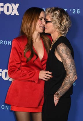 NEW YORK, NY- MAY 11: Sophia Bush and Ashlyn Harris at the 2026 FOX Upfront at New York City Center on May 11, 2026 in New York City Copyright: xmpi099 MediaPunchx